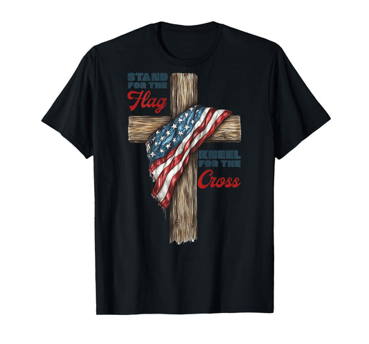 Stand for the Flag, Kneel for the Cross T-Shirt
