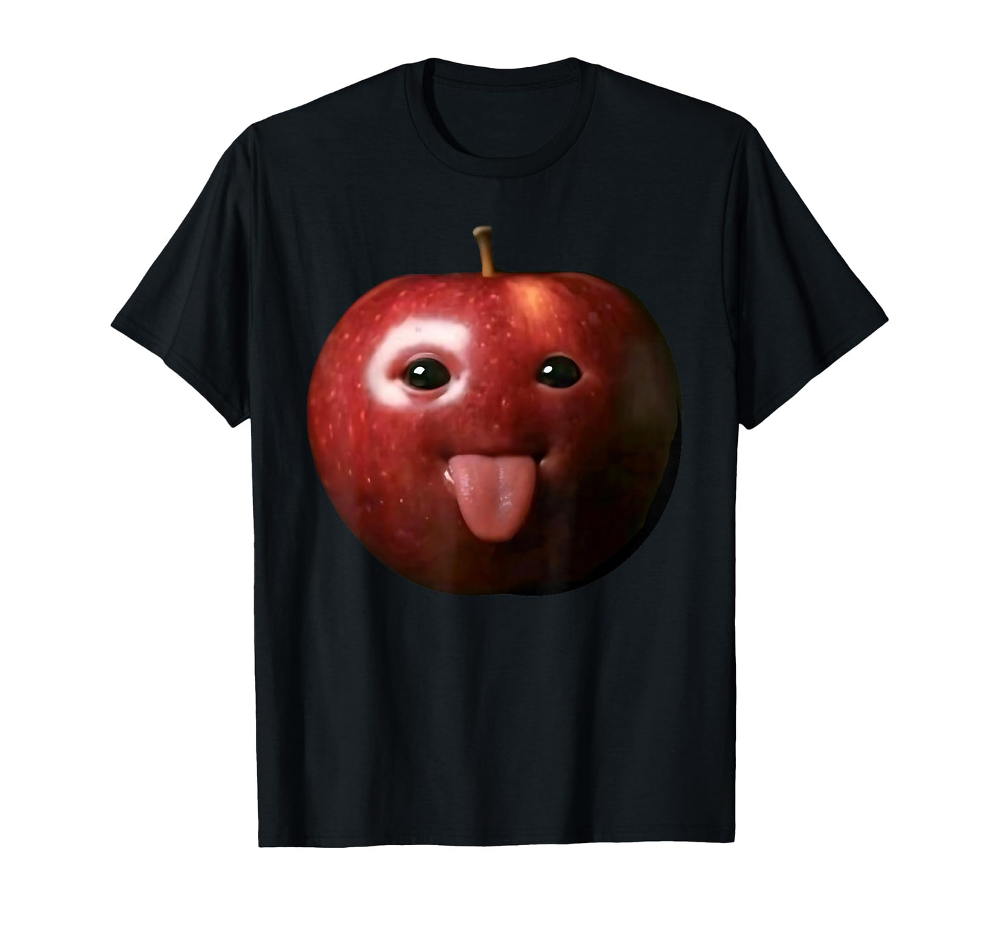Funny Silly AI Apple gen z Meme BrainRot Humor Tongue Out T-Shirt