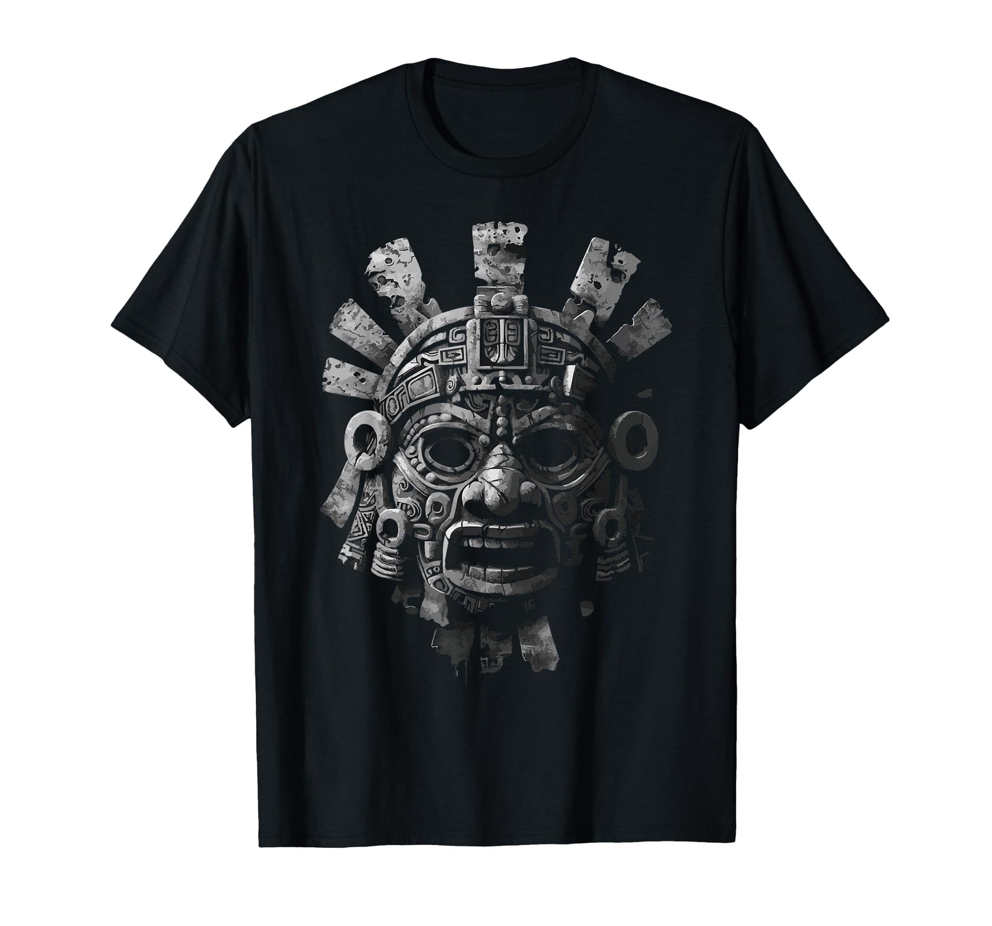Aztec God Aztec Culture Mayan Indigenous Tlaloc Statue T-Shirt