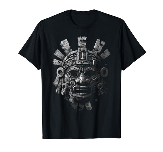 Aztec God Aztec Culture Mayan Indigenous Tlaloc Statue T-Shirt