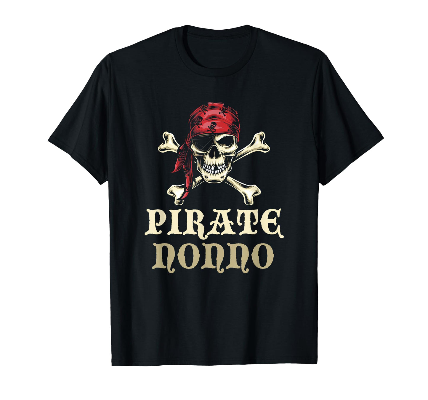 Pirate Nonno Skull Matching Grandpa Halloween Costume T-Shirt