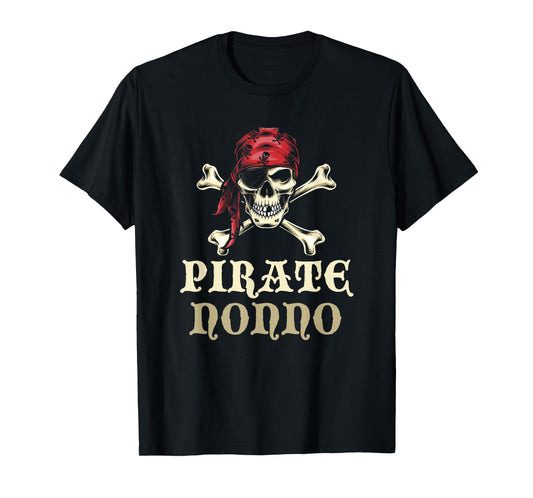 Pirate Nonno Skull Matching Grandpa Halloween Costume T-Shirt
