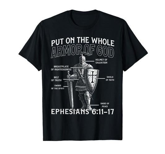 Christian Knights Templar Medieval Knight Armor of God T-Shirt