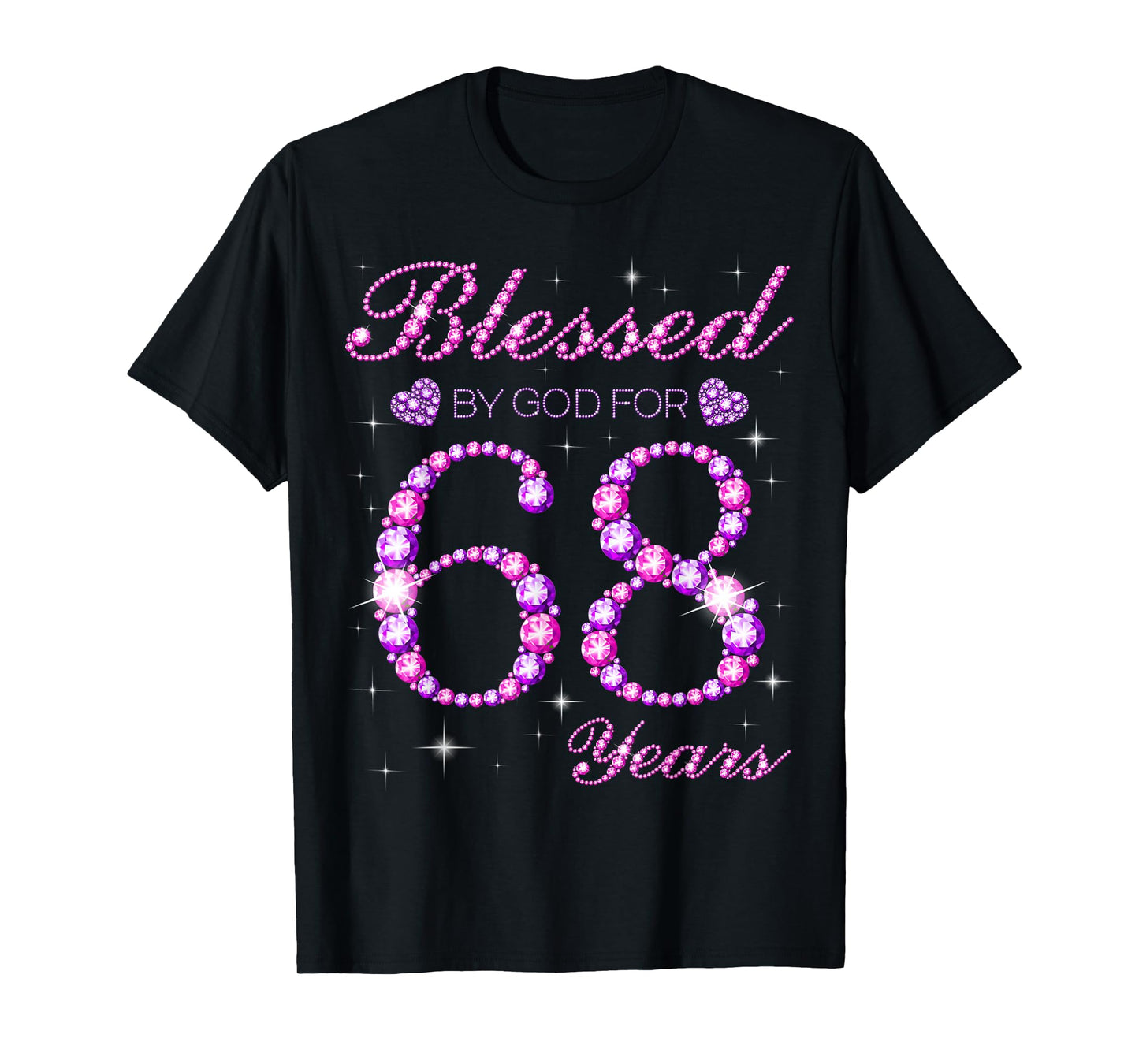 Blessed by God for 68 Years Old 68th Birthday Party T-Shirt
