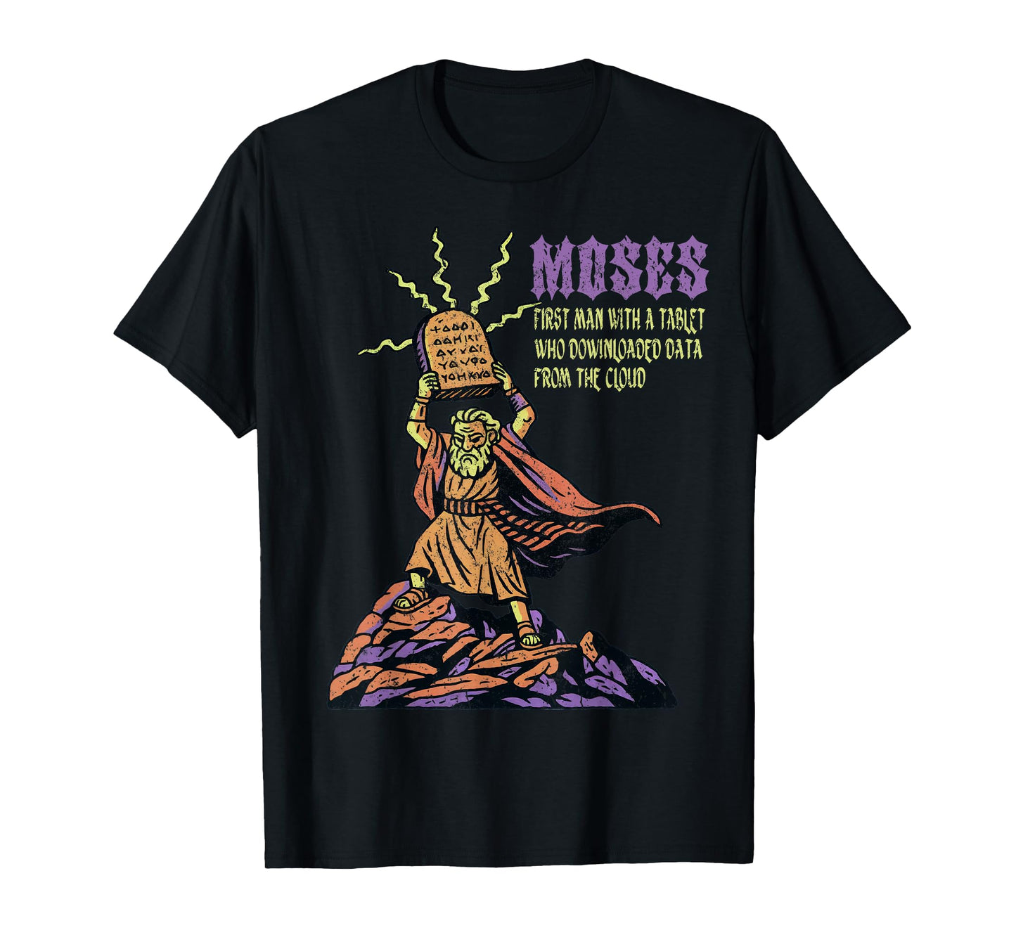 Moses First Man With a Tablet Funny Commandments Men Kids T-Shirt