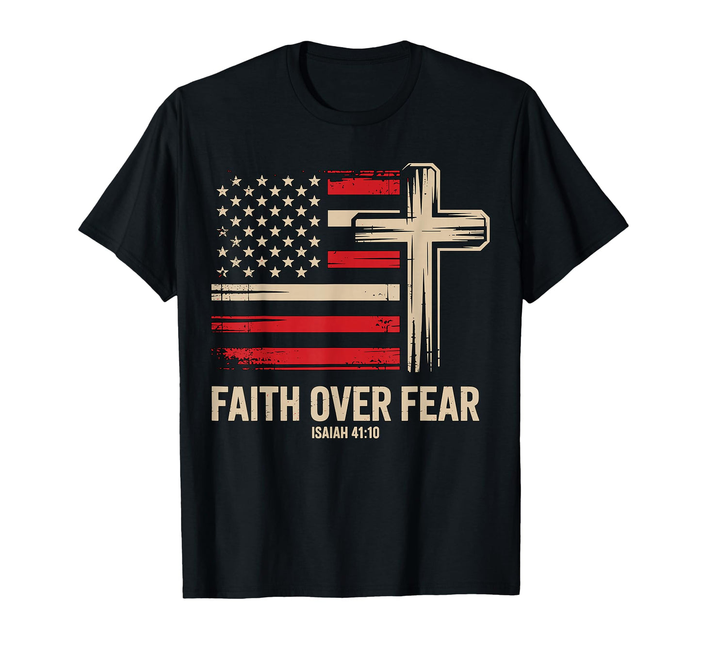 Faith Over Fear American Flag T-Shirt