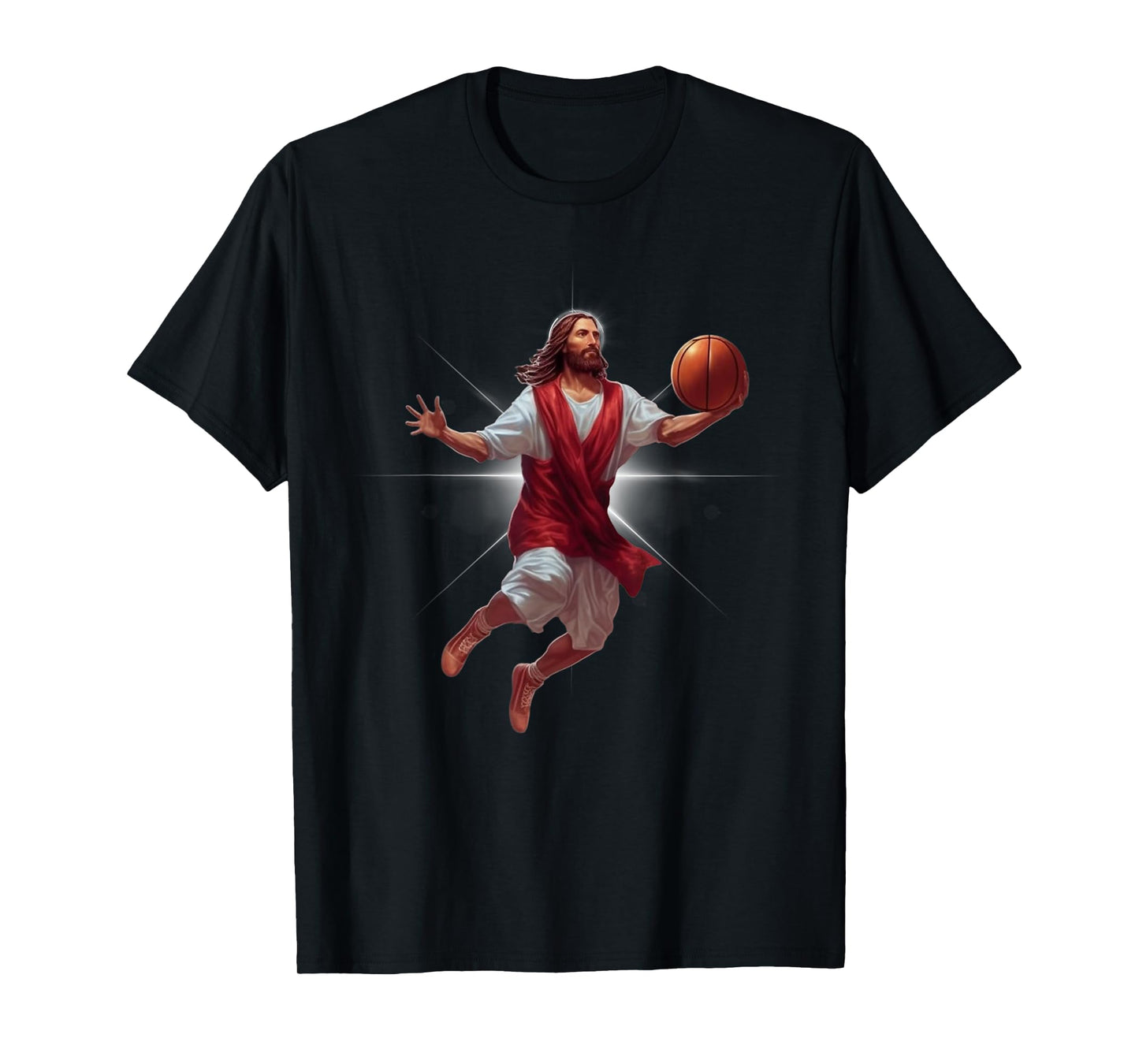 Not Today Satan Jesus Funny Slam Holy Dunk Basketball T-Shirt