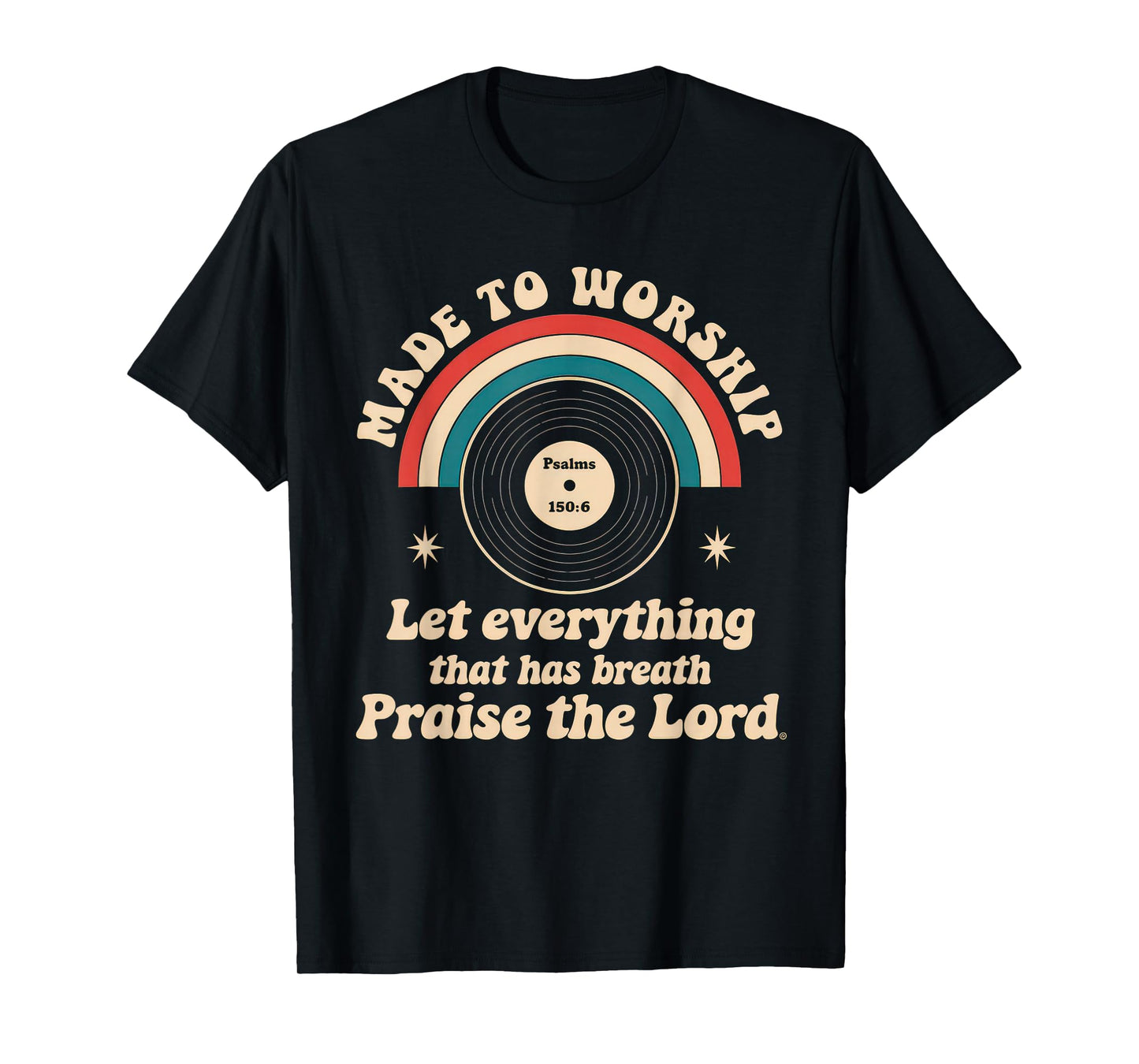 Worship Tshirt Christian Music Retro Cassette Psalms 150:6 T-Shirt