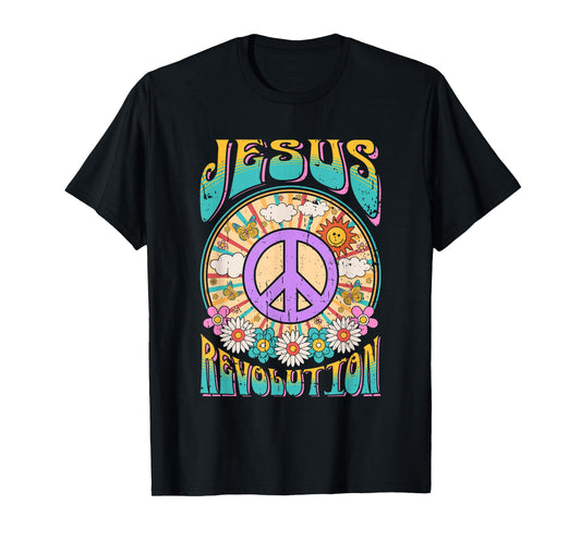 Jesus Revolution Faith Retro Groovy Christian T-Shirt