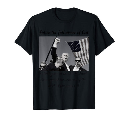 Donald Trump Fist Pump Flag 7 13 T-Shirt