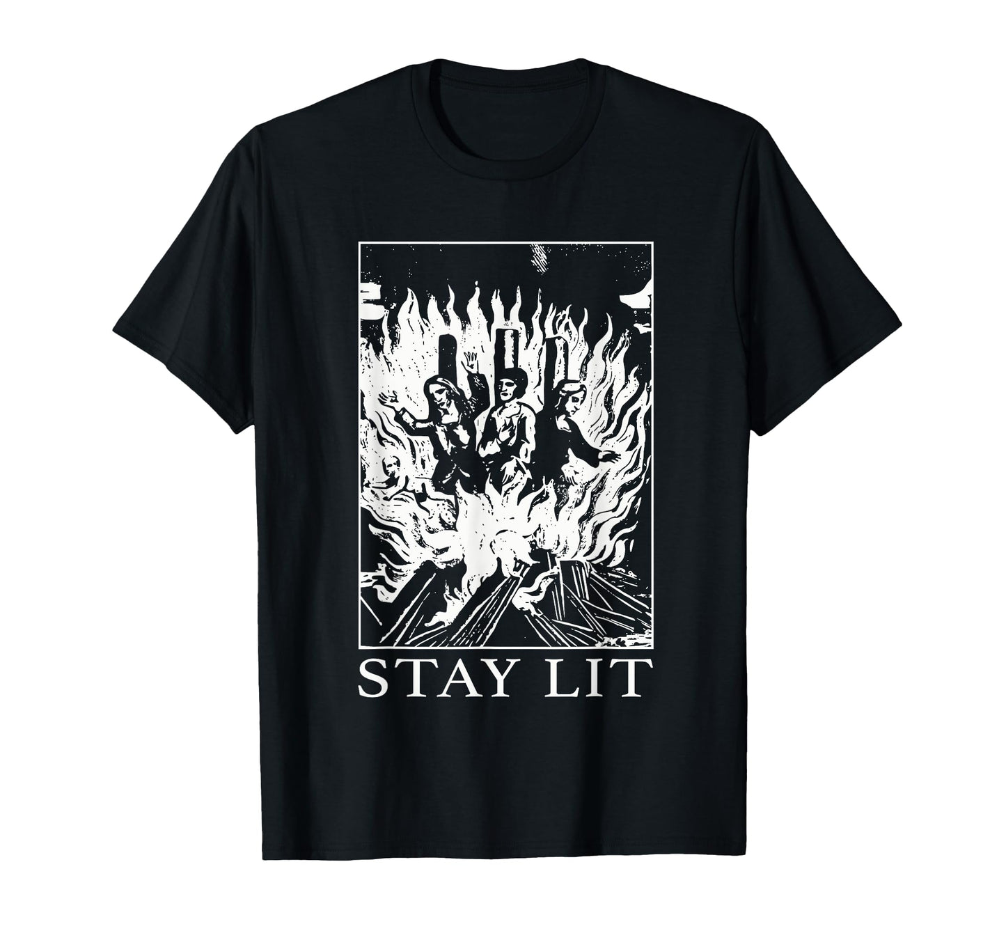 Occult Stay Lit Satan Devil Hell Unholy Antichrist Witch T-Shirt