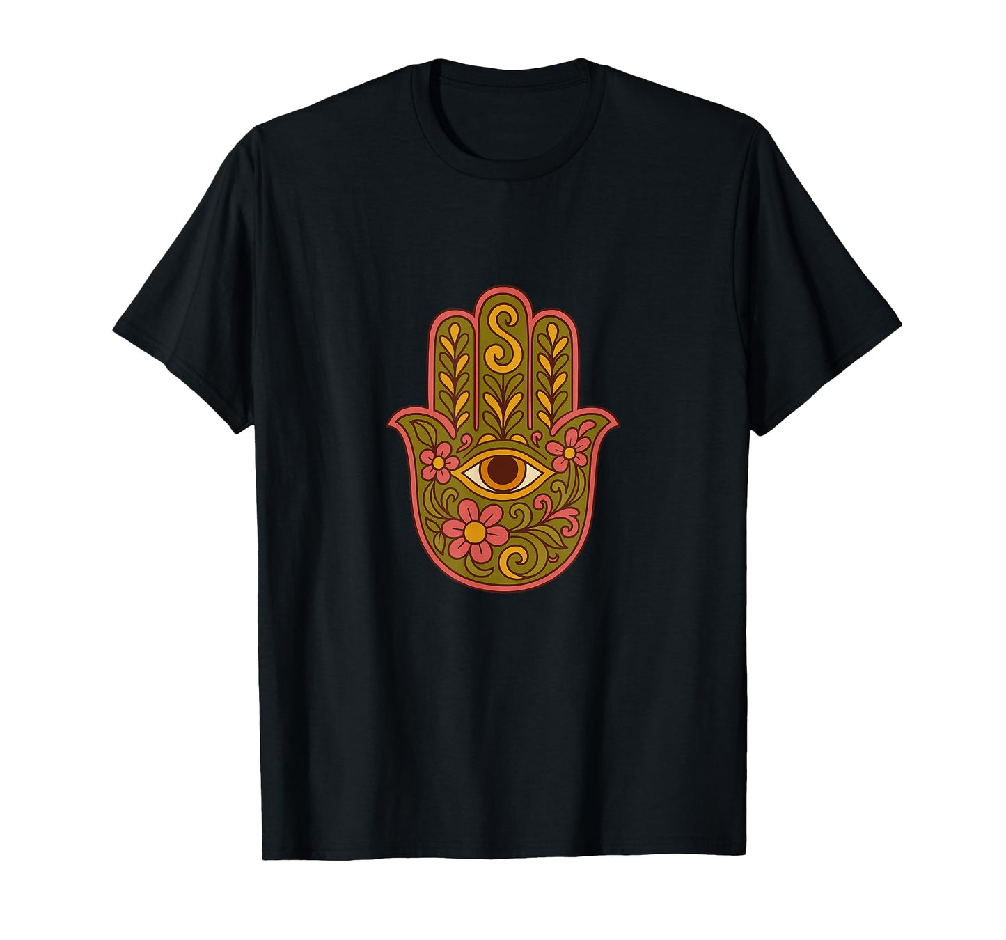 Vintage Hamsa Hand Eye of God Protection Symbol T-Shirt