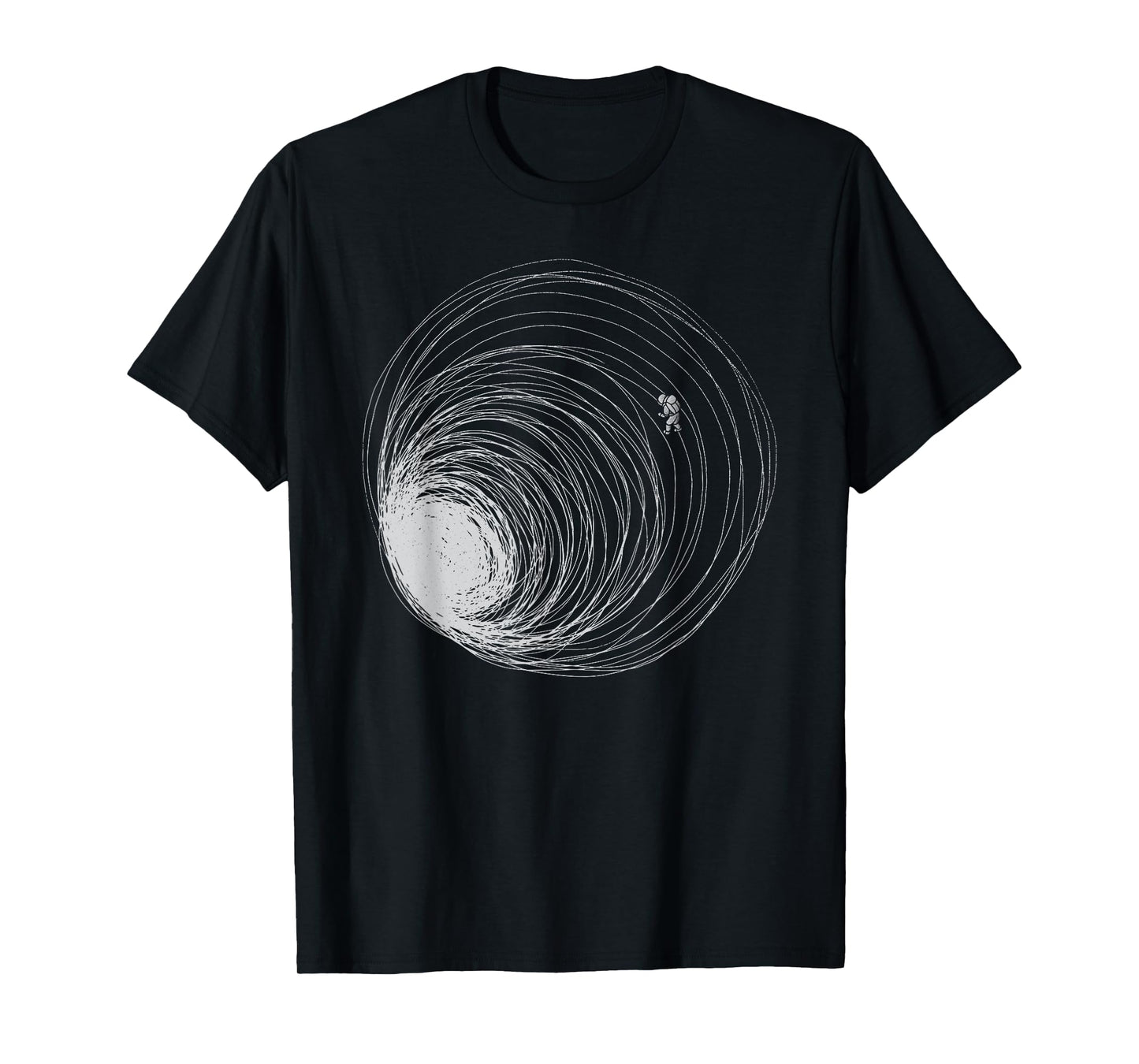 Black Hole Astronaut Lost in Space Illustration Universe T-Shirt