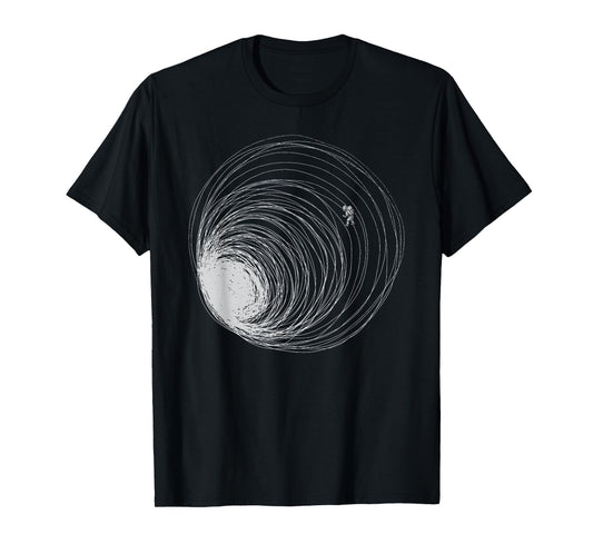 Black Hole Astronaut Lost in Space Illustration Universe T-Shirt