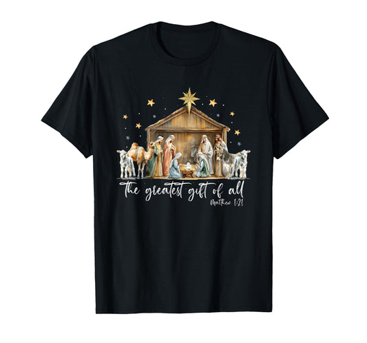 The Greatest Nativity Scene Jesus Christian Christmas T-Shirt