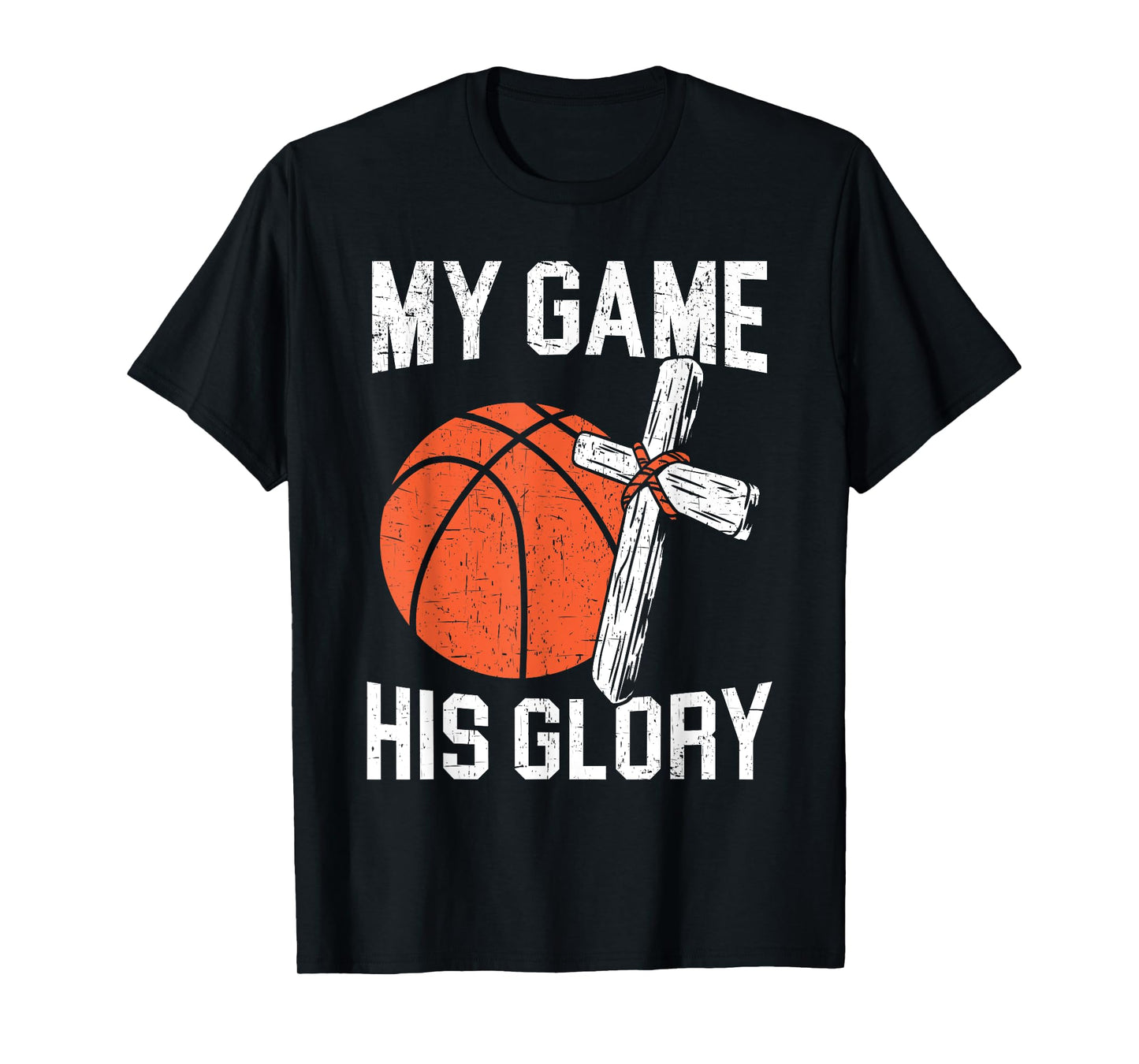 Basketball And Jesus Christ Christian Believer Hooper T-Shirt