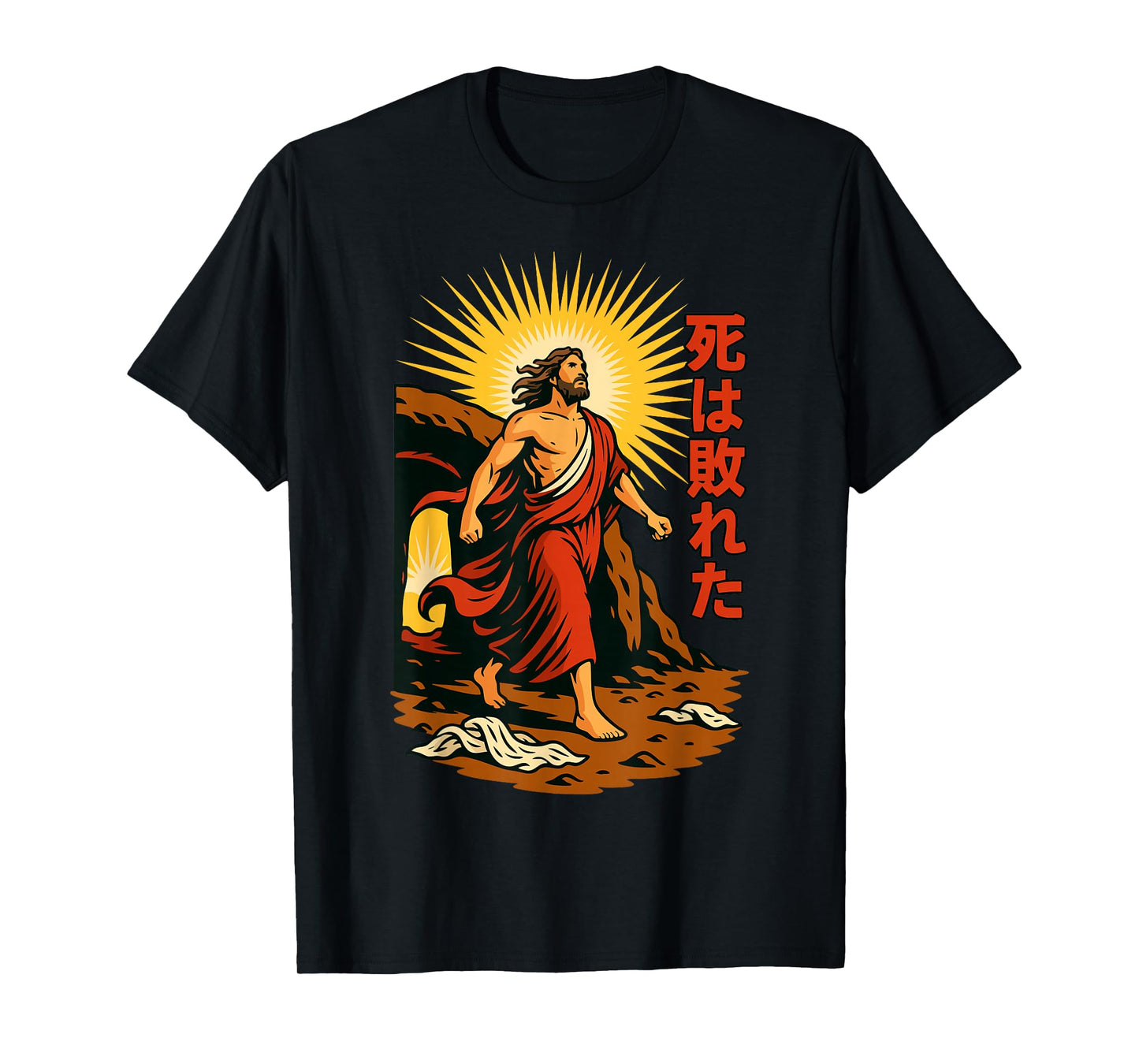Jesus Resurrection Manga Art Death is Defeated Empty Tomb T-Shirt
