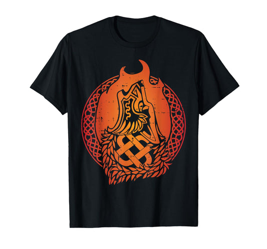 Viking Fenrir Celtic Circle Norse Mythology Men Kids Women T-Shirt