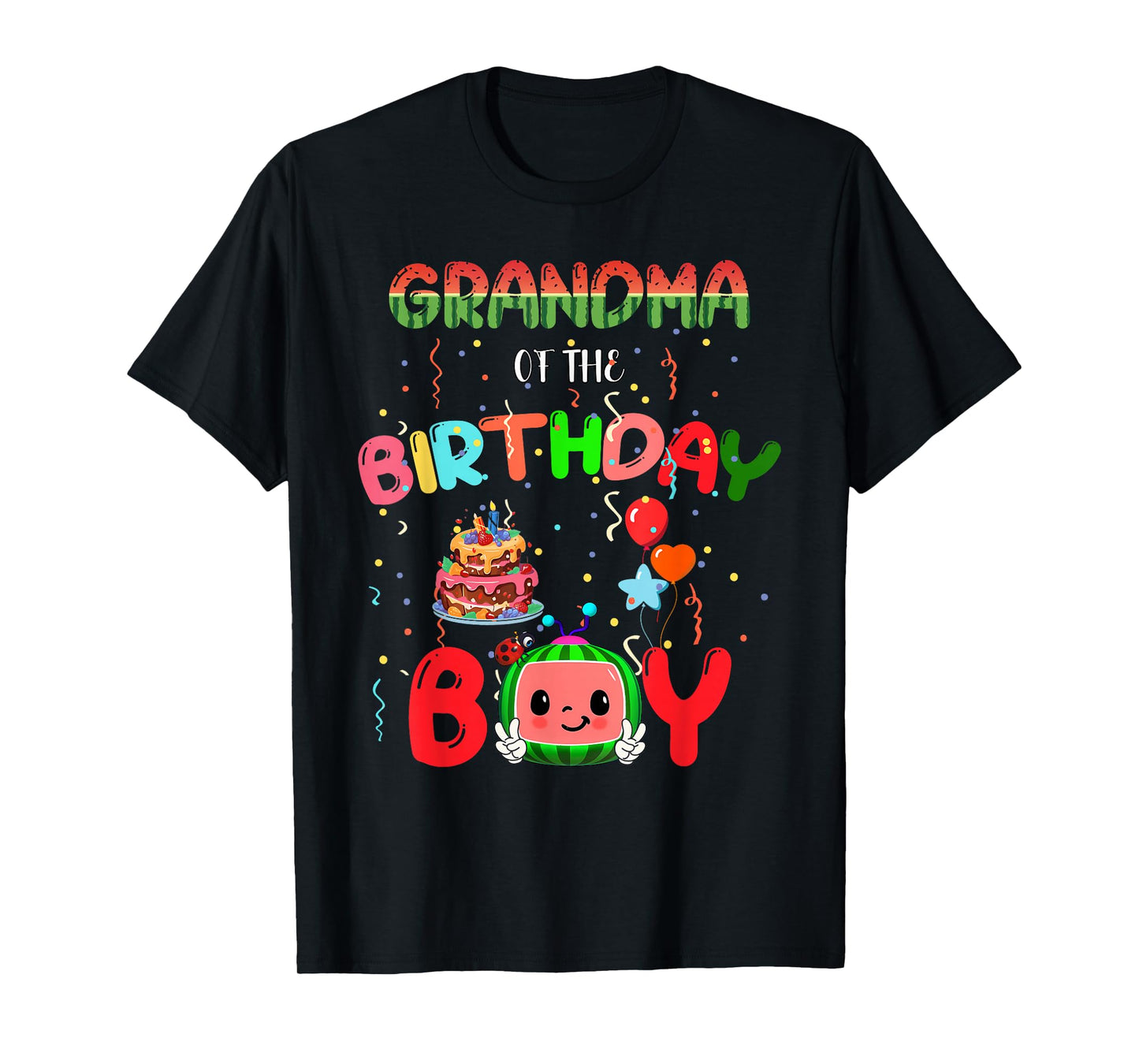 Grandma of the One In A Melon Birthday Girl Watermelon First T-Shirt