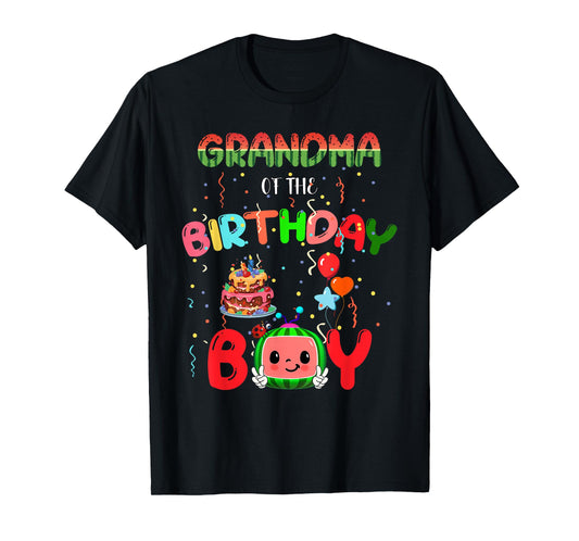 Grandma of the One In A Melon Birthday Girl Watermelon First T-Shirt
