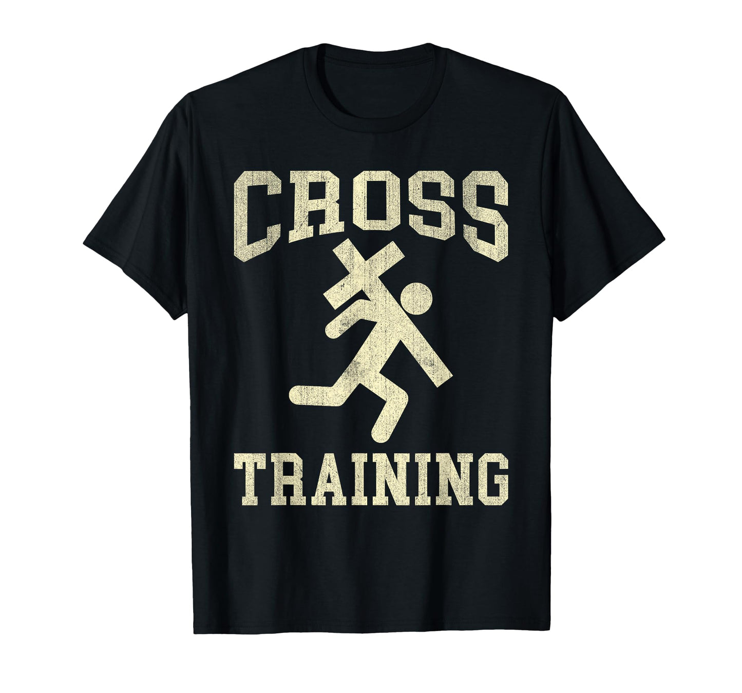 Cross Training Funny Running Christian Cross Vintage T-Shirt