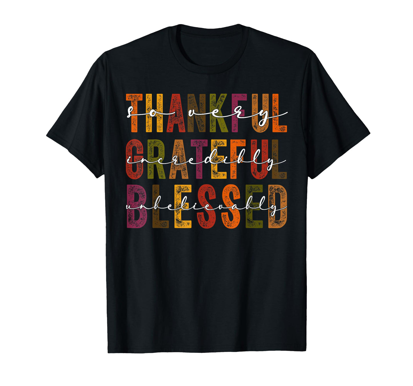 Thankful Grateful Blessed Thanksgiving Men Women Kid T-Shirt
