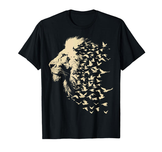 Flying Jesus Lion of Judah Christian Cross T-Shirt