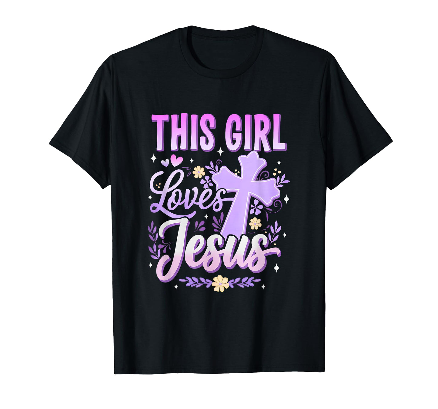 This Girl Loves Jesus Cute Christian Girl God Religious T-Shirt