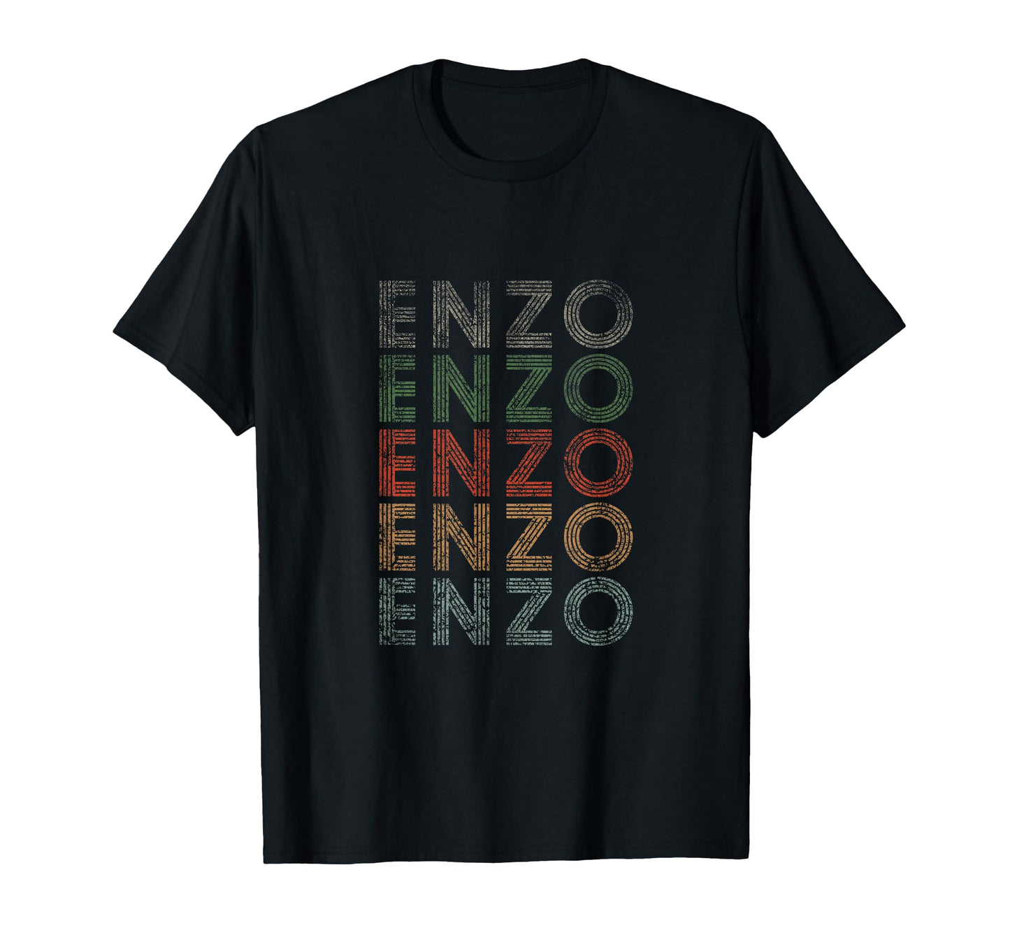 Enzo First Name Grunge Style Vintage Retro T-Shirt