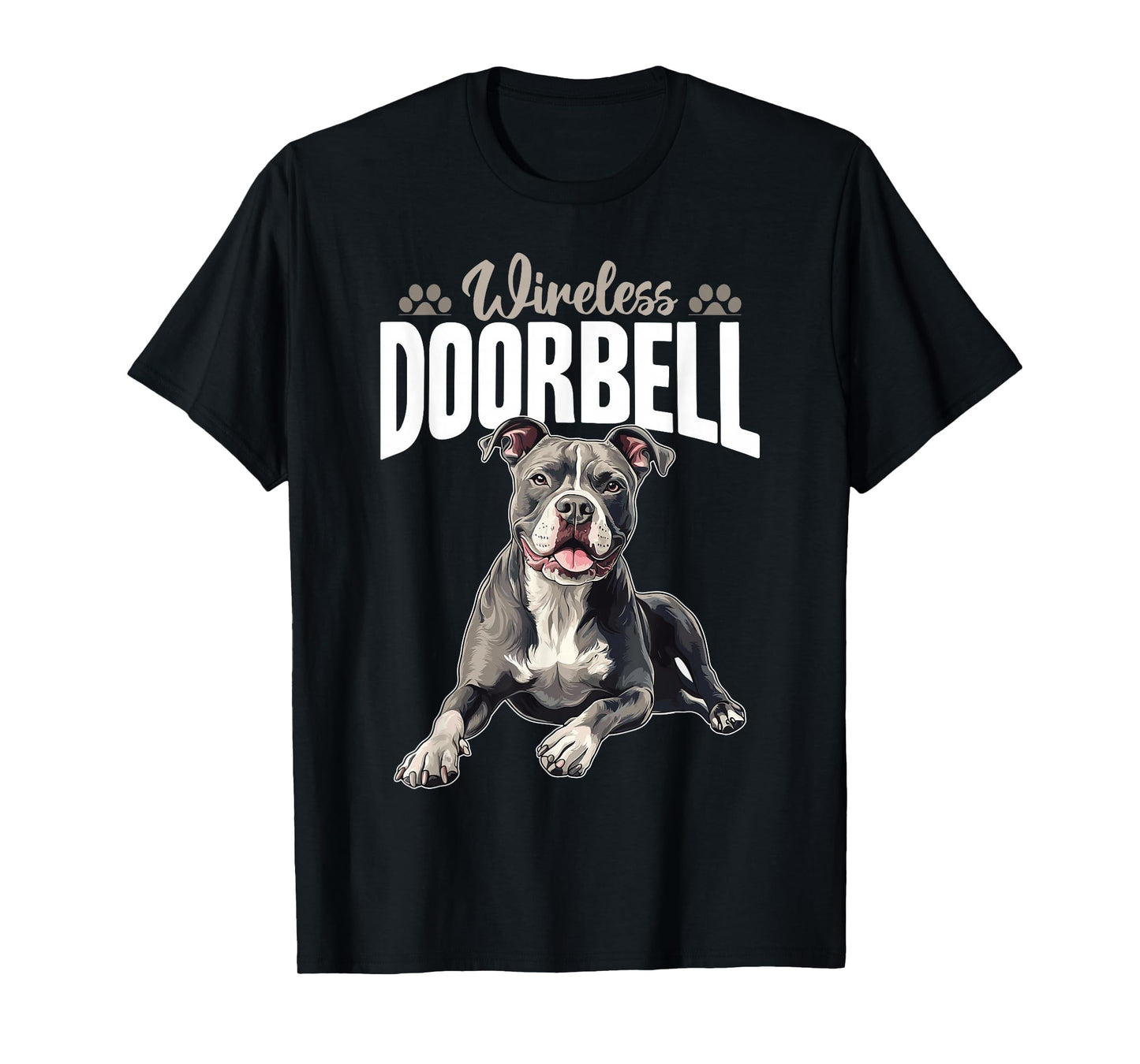 Pitbull Terrier Dog Breed Wireless Doorbell T-Shirt