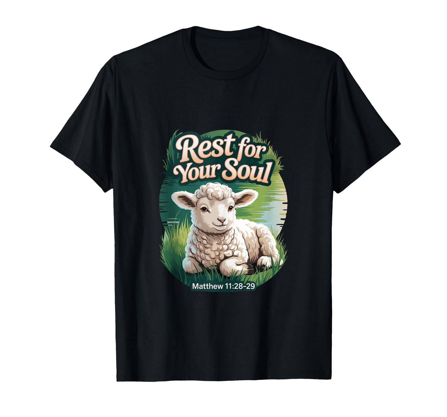 Rest for Your Soul/Matthew 11 / Peaceful Lamb by Water Tank Top