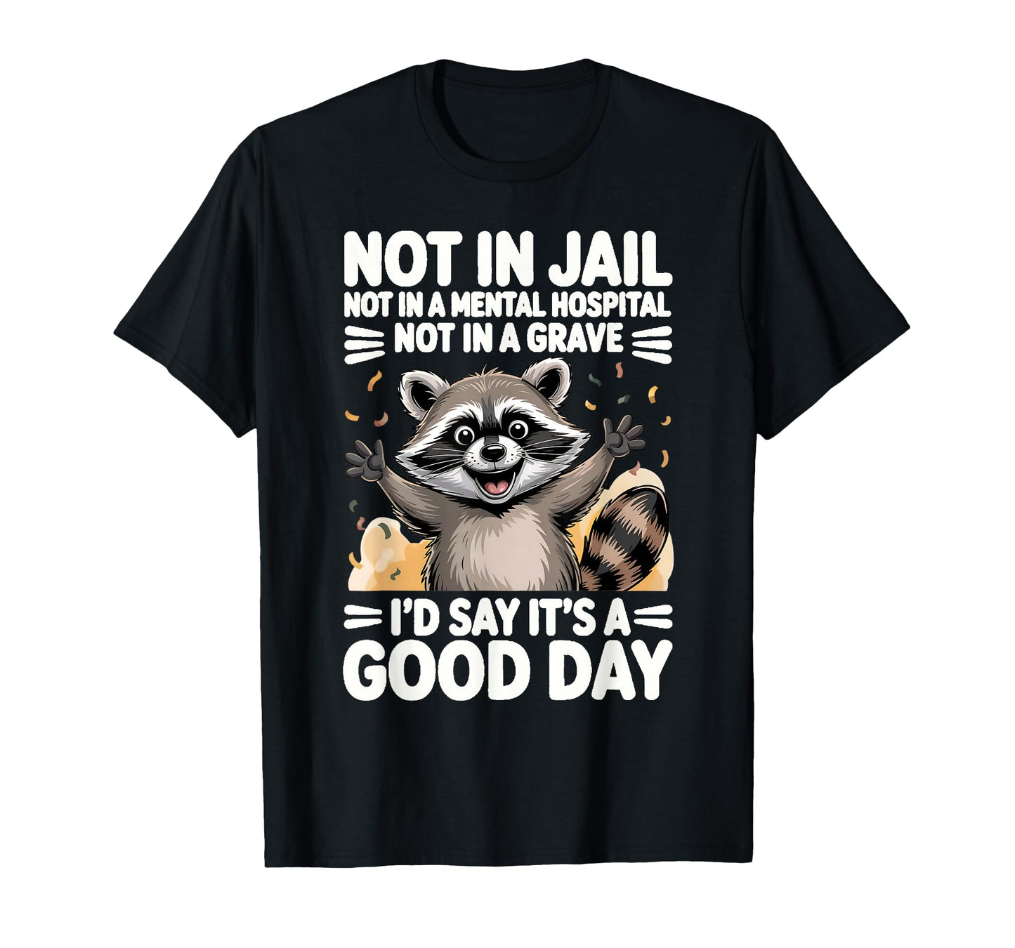 Not in Jail Not in A Mental Hospital Not in A Grave Funny T-Shirt