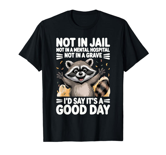 Not in Jail Not in A Mental Hospital Not in A Grave Funny T-Shirt