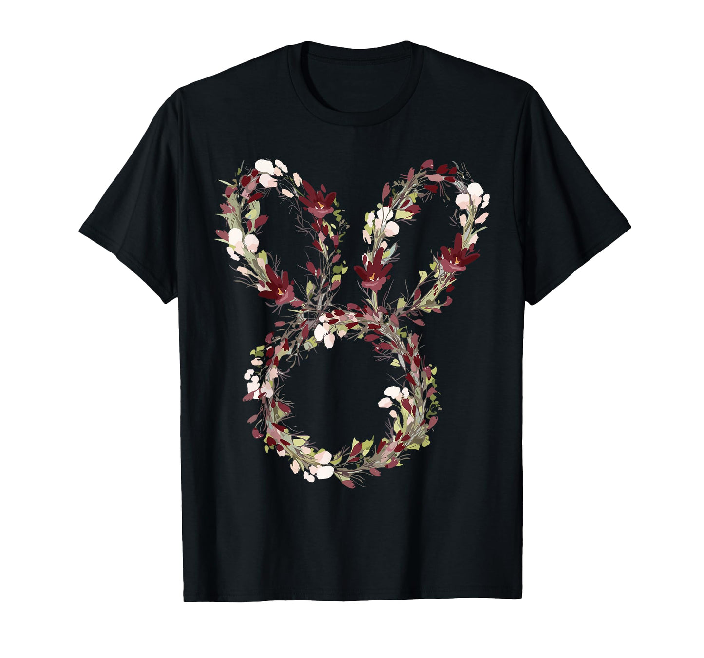 Floral Easter Bunny Flowers Rabbit Happy Easter T-Shirt