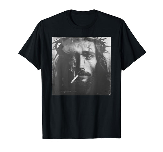 Cooler Jesus Christ Smokes, Resistance, Rebellious Jesus T-Shirt