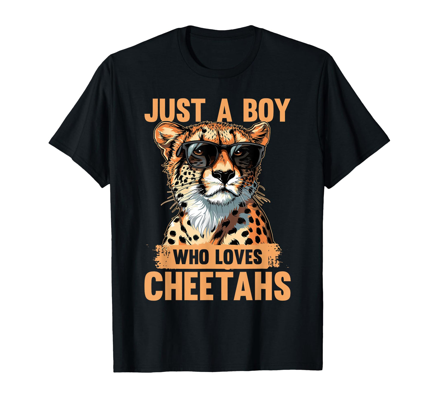 Funny Cheetah Animal Just A Boy Who Loves Cheetahs T-Shirt