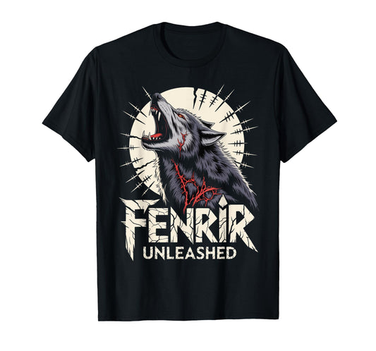 Classic Celtic Wolf Norse Mythology Nordic Viking Fenrir T-Shirt
