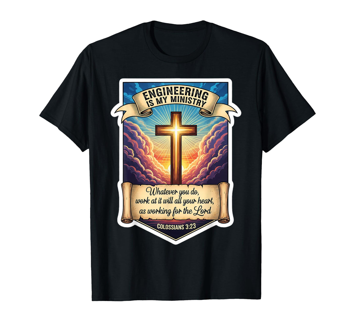 Christian Engineer Engineering is My Ministry Jesus Christ T-Shirt