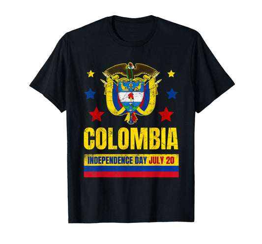 Colombia Independence Day July 20 Colombian Flag T-Shirt