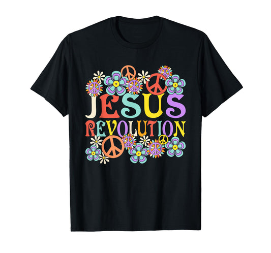 Jesus Revolution Faith Retro Groovy Christian T-Shirt