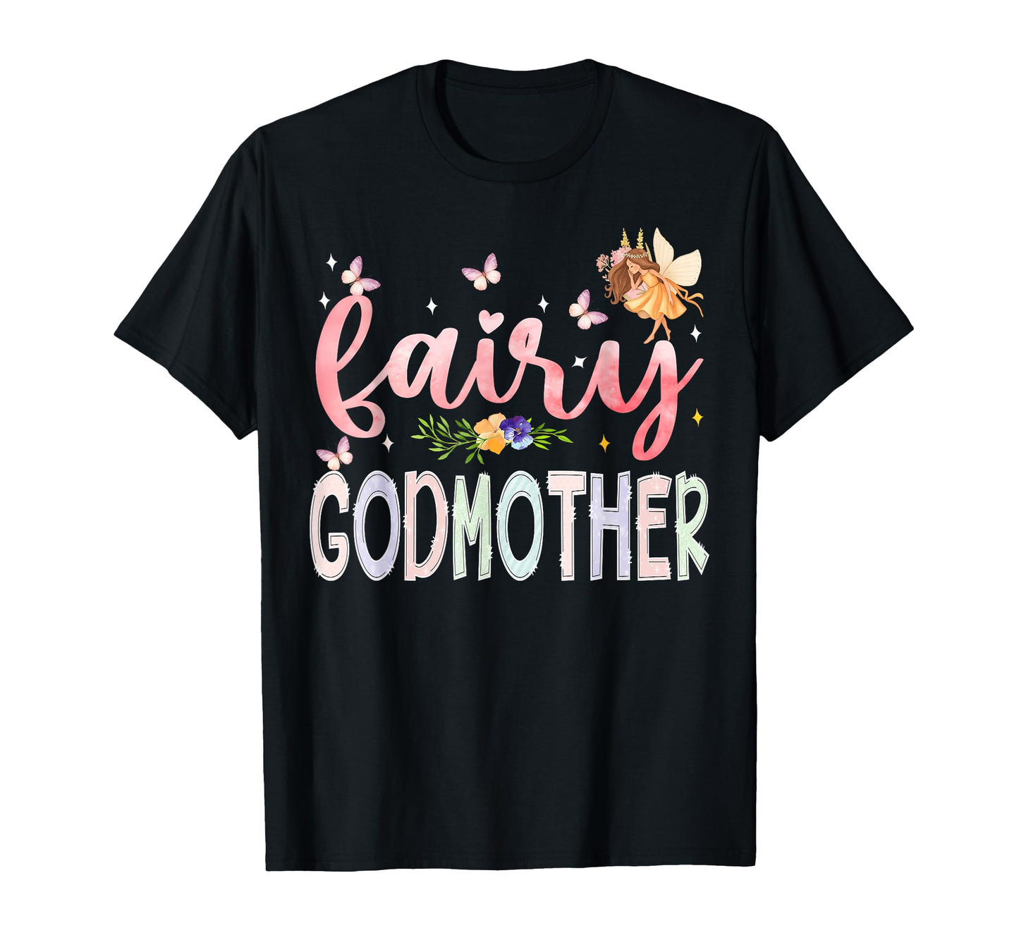 Fairy GodMother Magical Floral Birthday Girl Fairytale T-Shirt