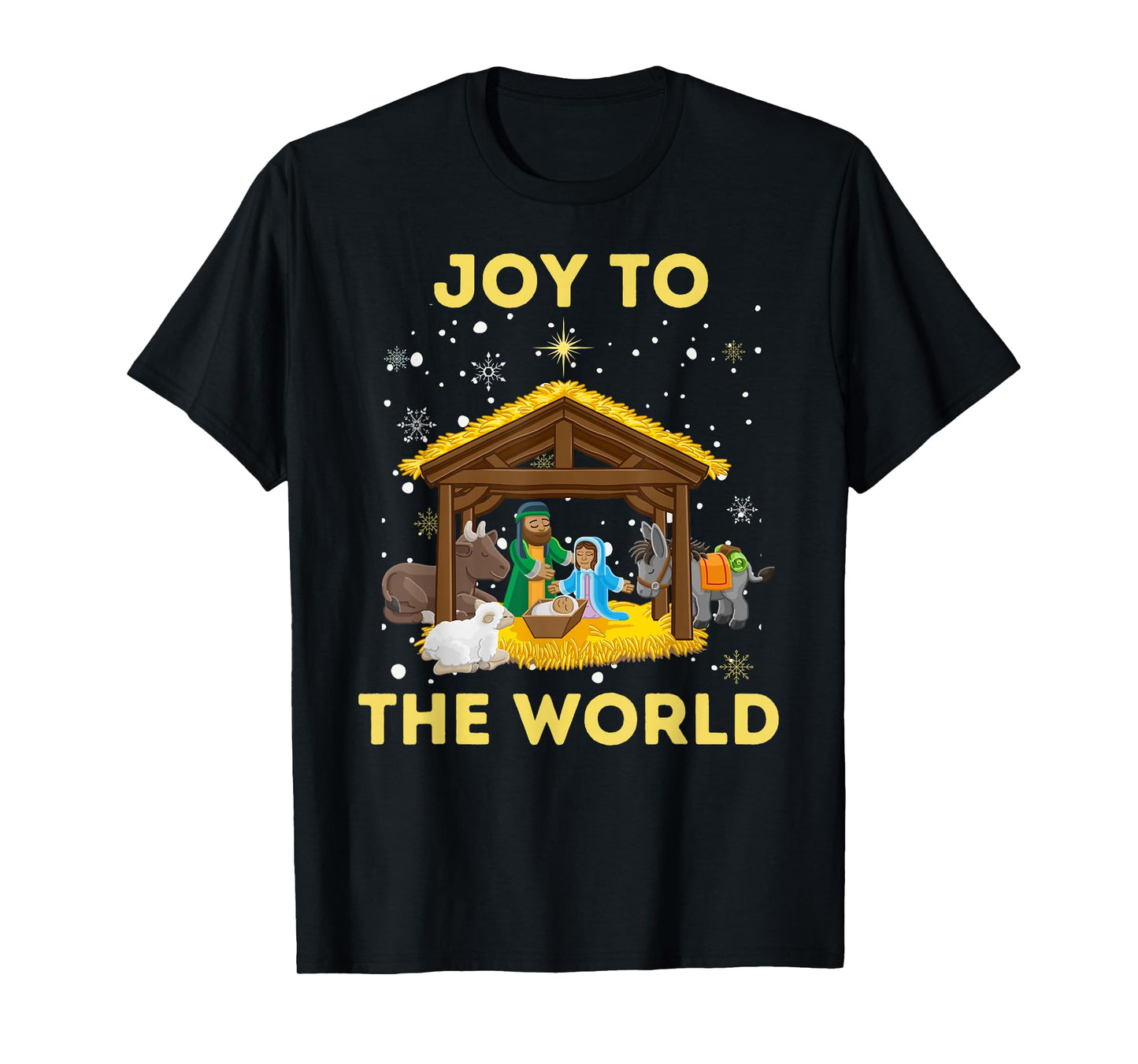 Christmas Nativity Christian Birth Of Jesus Joy To The World T-Shirt