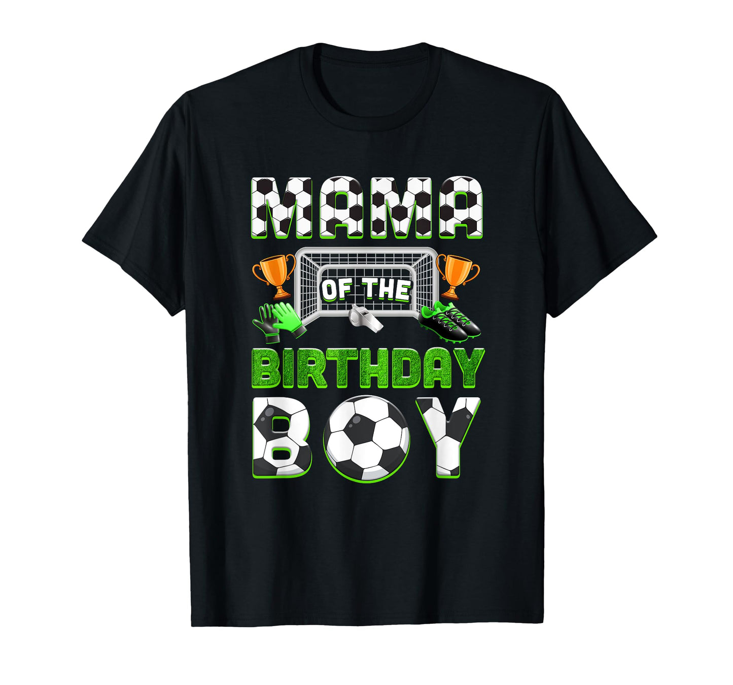 Mama Of The Birthday Boy Soccer Family Matching Party T-Shirt