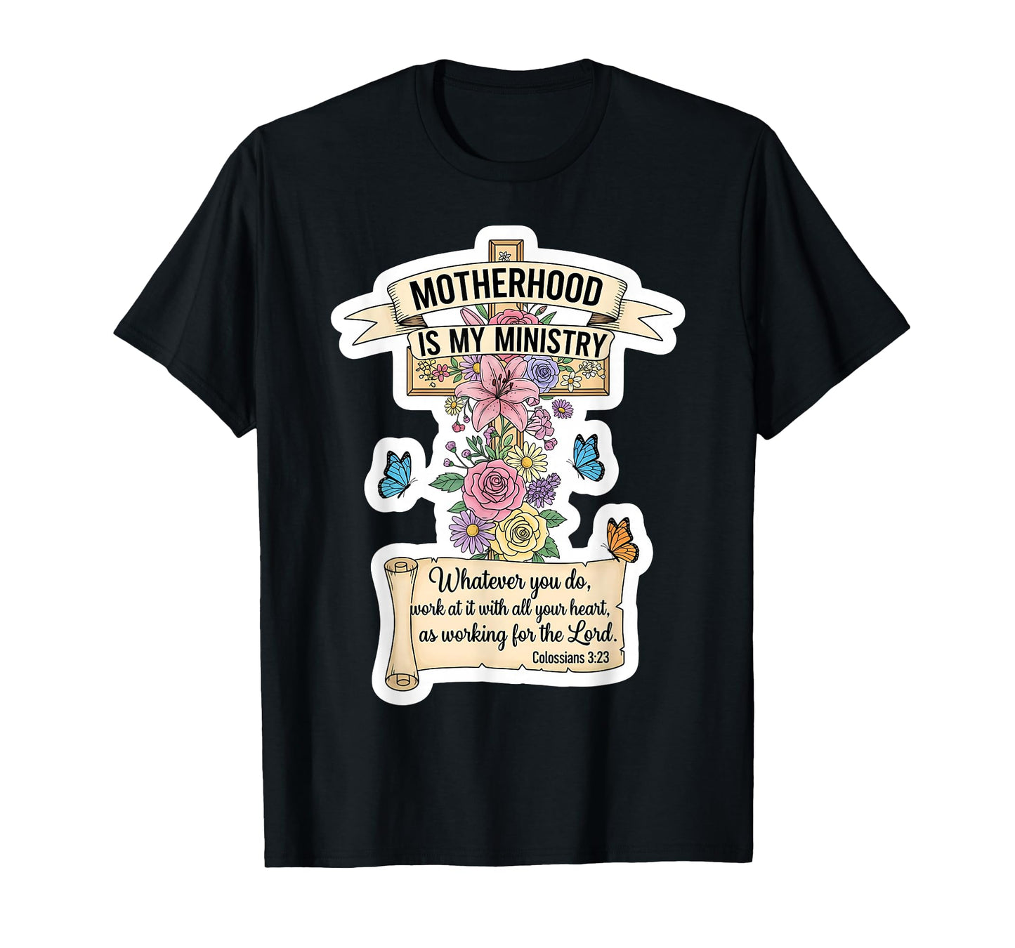 Christian Mother's Day Motherhood is My Ministry Mom Mama T-Shirt