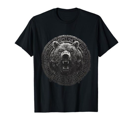 Viking Valhalla Berserker Bear Vikings Vegvisir Gift T-Shirt