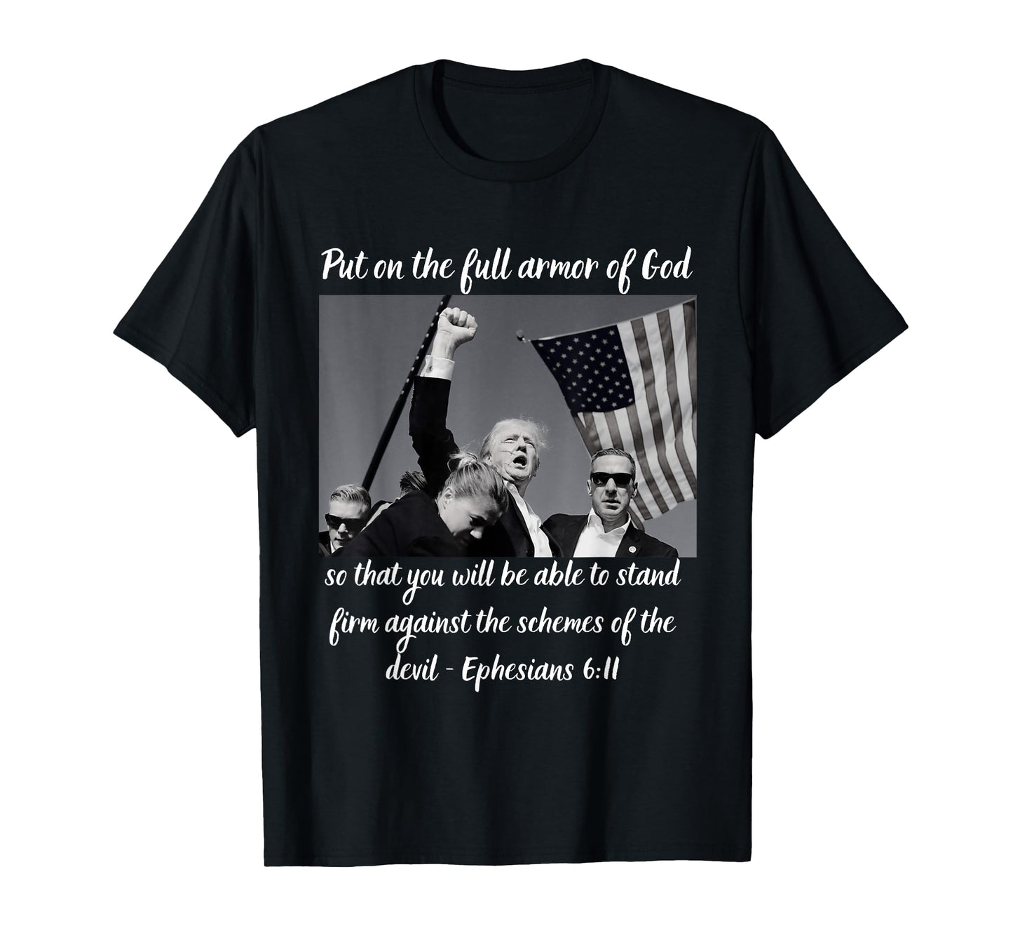 Donald Trump Fist Pump Flag 7 13 T-Shirt