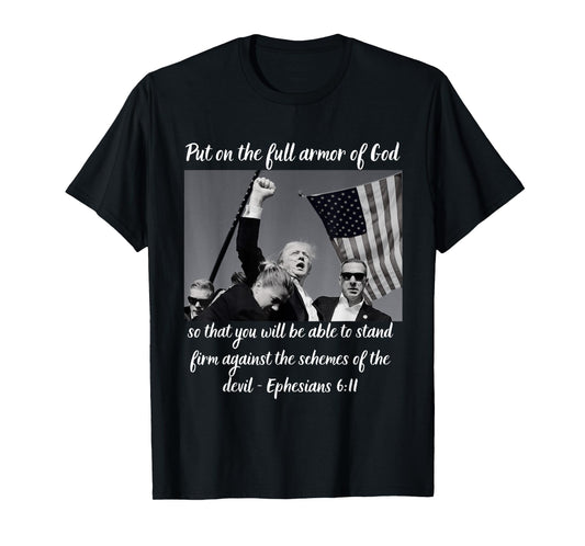 Donald Trump Fist Pump Flag 7 13 T-Shirt