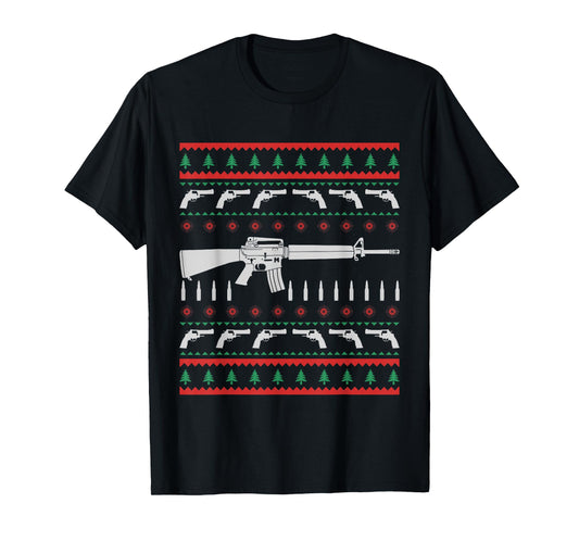 I Want Guns For Christmas Ugly Christmas Sweater T-Shirt T-Shirt