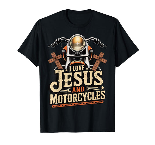I Love Jesus And Motorcycles T-Shirt