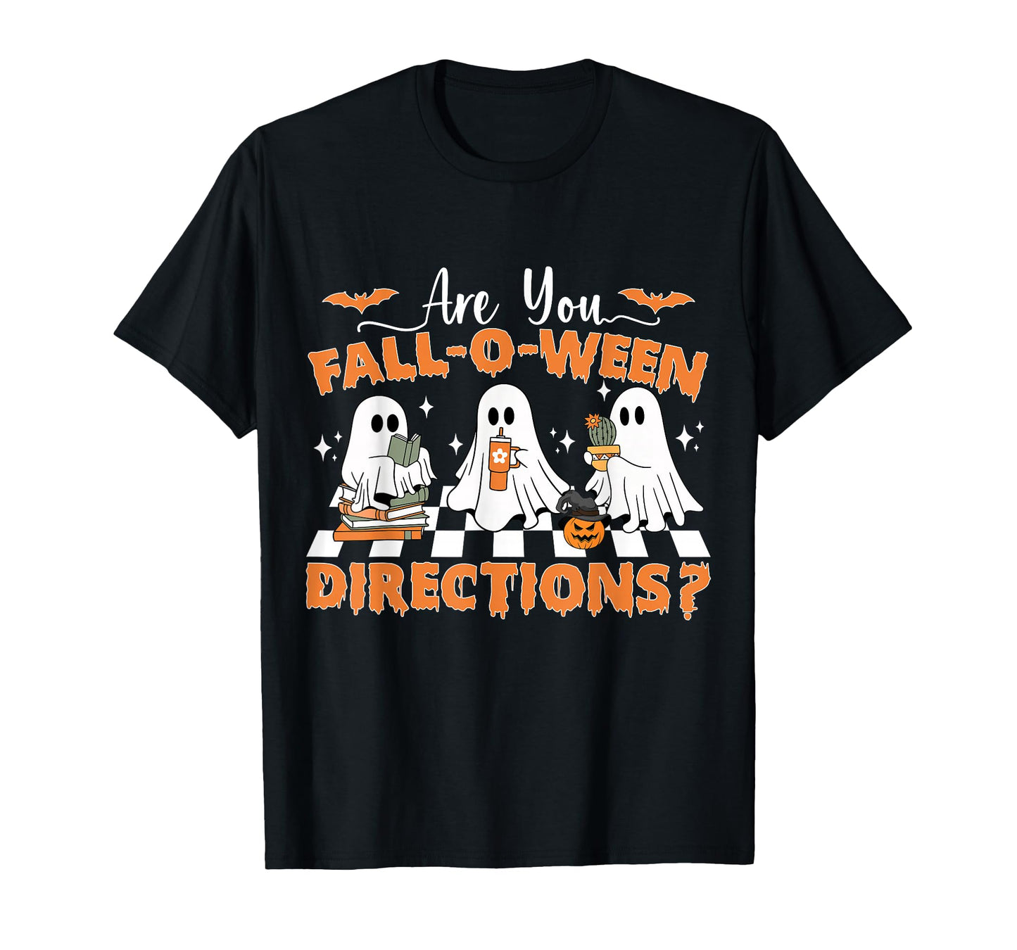 are You Fall o ween Directions Fall Teacher Halloween Ghost T-Shirt
